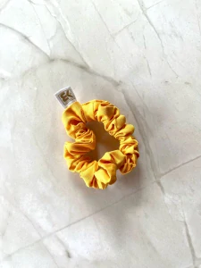 Hair scrunchie yellow MINI